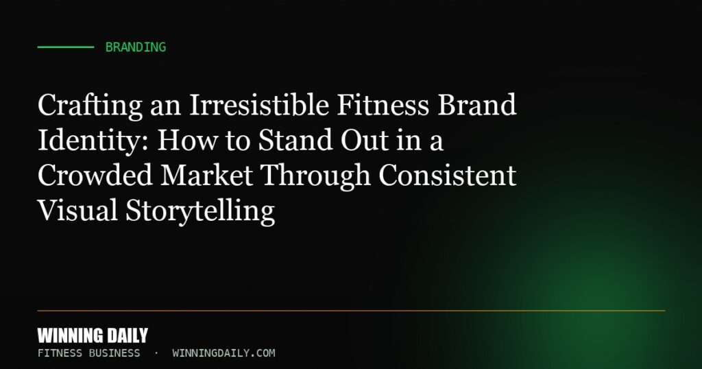 Crafting an Irresistible Fitness Brand Identity: How to Stand Out in a Crowded Market Through Consistent Visual Storytelling