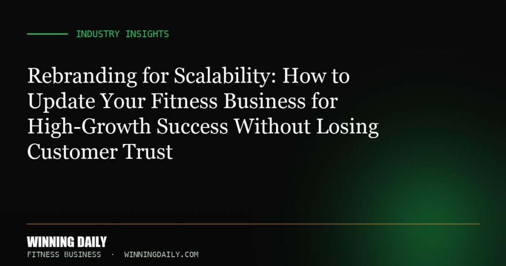 Rebranding for Scalability: How to Update Your Fitness Business for High-Growth Success Without Losing Customer Trust