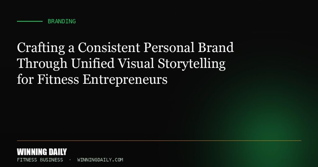 Crafting a Consistent Personal Brand Through Unified Visual Storytelling for Fitness Entrepreneurs