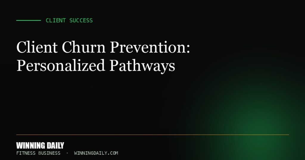 Client Churn Prevention: Personalized Pathways